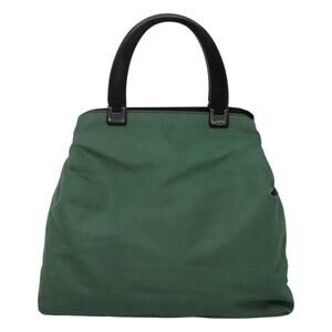 Prada Nylon Plastic Handbag Green